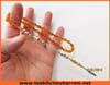 ATEŞ KEHRİBARI TESBİH 6.5x10 mm SU DAMLASI ORANGE