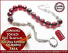 Eski Osmanlı Fasetalı Ateş Kehribar Zaza Tesbih Osmanlı Tokadı