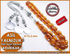 Eski Usül Sıkma Kehribar Tesbih 9*11,5 mm Asil Yalnızlık 