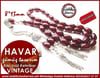Gümüş Tasarım Damarlı Vişne Vintage Sıkma Kehribar Tesbih Havar 