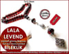Orjinal Gümüş Bileklik Eski Usül Kehribar Tesbih Lala Levend
