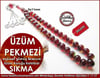 Orjinal Gümüş Püskül Tekeri Sıkma Kehribar Tesbih Üzüm Pekmezi