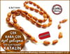 Özel Çalışma Brown Objeden Eski Çekoslavak Katalin Tesbih Çek Baba Çek