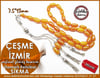 Özel Gümüş Tasarım Damarlı Sıkma Kehribar Tesbih Çeşme İzmir 