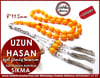 Özel Gümüş Tasarım Eski Döküm Sıkma Kehribar Tesbih Uzun Hasan