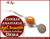 Özel Gümüş Tasarım Sıkma Kehribar Anahtarlık