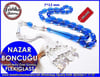 Özel İpek Püskül Flexiglass Tesbih 7*12 mm Nazar Boncuğu 