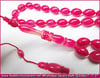 Özel İşçilik Magenta Katalin Tesbih 7*11 mm Mühr-ü Kalp 
