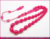 Özel İşçilik Magenta Katalin Tesbih 7*11 mm Mühr-ü Kalp 