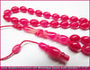 Özel İşçilik Magenta Katalin Tesbih 7*11 mm Mühr-ü Kalp 