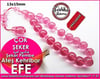 Özel İşçilik Pembe Ateş Kehribar Tesbih Efe Çok Şeker