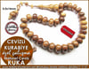 Özel İşçilik Teker Kesim Naturel Kuka Cevizi Tesbih Cevizli Kurabiye