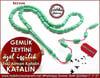 Özel İşçilik Yeşil Eski Alman Katalin Tesbih Gemlik Zeytini 