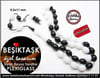 Özel Özgün Tasarım Siyah Beyaz Taraftarsal Plexiglass Tesbih Beşiktaşk