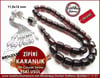 Özgün Gümüş Tasarım Çaysak Sıkma Kehribar Tesbih Zifiri Karanlık