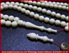 Profesyonel Çalışma Allah Lafzı Küre Kesim Antika Alman Zardan 99 luk Beyaz Katalin Tesbihat Koca Yürek 