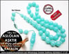 Üst Düzey Çalışma Objeden Aqua Blue Alman Katalin Tesbih Aslolan Aşktır