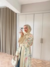 HR-1537H&R ButikHew- Qübra Desenli Abaya Ekru