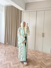 HR-1537H&R ButikHew- Qübra Desenli Abaya Mint