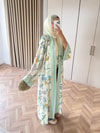 HR-1537H&R ButikHew- Qübra Desenli Abaya Mint