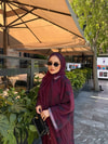 HR-1227H&R ButikKyl- Eba Şallı Şifon Abaya
