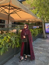 HR-1227H&R ButikKyl- Eba Şallı Şifon Abaya