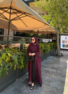 HR-1227H&R ButikKyl- Eba Şallı Şifon Abaya