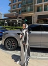 HR-1211H&R ButikKyl - Ewa Çizgili Şallı Şifon Abaya