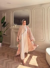 HR-1190H&R ButikKyl- Lubel Şallı Abaya Pudra