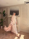 HR-1190H&R ButikKyl- Lubel Şallı Abaya Pudra