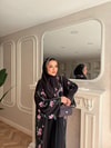 HR-1190H&R ButikKyl- Lubel Şallı Abaya Siyah