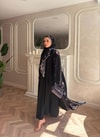 HR-1190H&R ButikKyl- Lubel Şallı Abaya Siyah