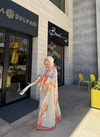 HR-1212H&R ButikKyl - Mosa Viskon Şallı Abaya Turuncu