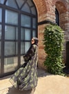 HR-1229H&R ButikKyl- Neva Yeşil Şallı Abaya