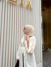HR-1095H&R ButikPol - Nura Abaya Ekru