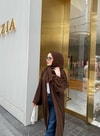 HR-1095H&R ButikPol - Nura Abaya Kahve