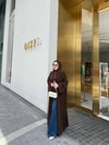 HR-1095H&R ButikPol - Nura Abaya Kahve