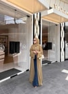 HR-1104H&R ButikPol- Qamal Şallı Abaya Camel