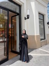 HR-1104H&R ButikPol- Qamal Şallı Abaya Siyah