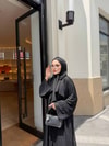 HR-1104H&R ButikPol- Qamal Şallı Abaya Siyah