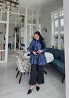 Ceket-126H&R ButikCoe Jakarlı Ceket Saks