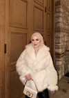 HR-3348H&R ButikNG - Asil Angora Ceket Beyaz