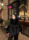 HR-3348H&R ButikNG - Asil Angora Ceket Siyah