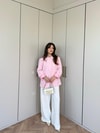 HR-1055H&R ButikPol - Sida Keten Ceket Pembe