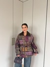 HR-3380H&R ButikPw- İlas Desenli Ceket