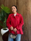 HR-2858H&R ButikPw Sina Gabardin Ceket Kırmızı