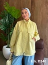 HR-2863H&R ButikPw Sina Gabardin Ceket Sarı