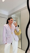 HR-0753H&R ButikReha Gold Düğmeli Ceket Lila
