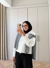HR-2999H&R ButikTb- Eba Midi Puf Ceket Beyaz