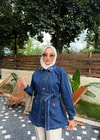HR-3009H&R ButikTb-İsca Kot Ceket Lacivert